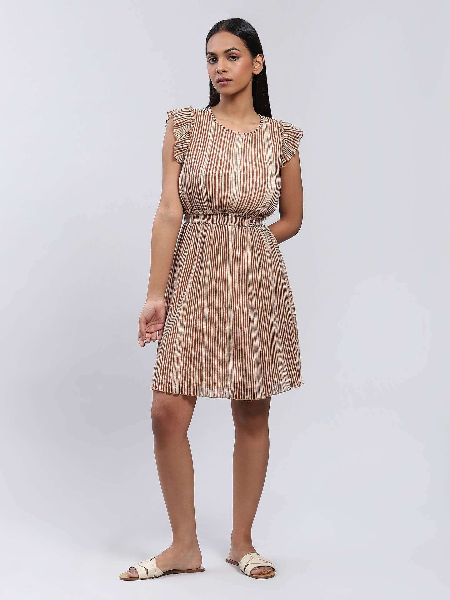 Brown Leisure Basics Shift Dress