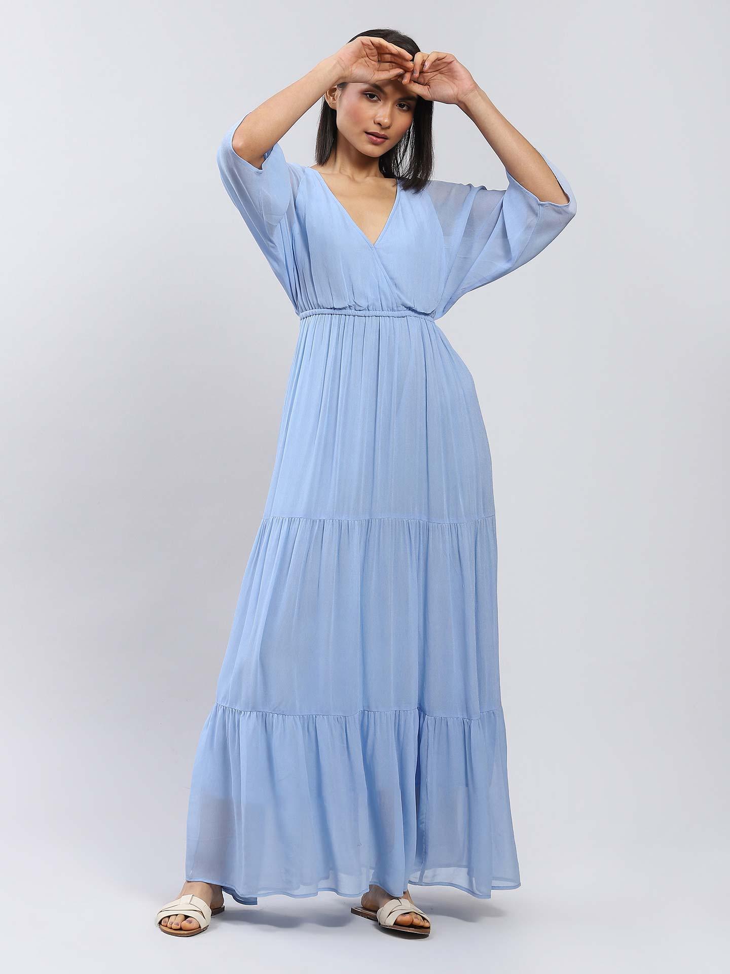 Powder Blue Core Classics Maxi Dress