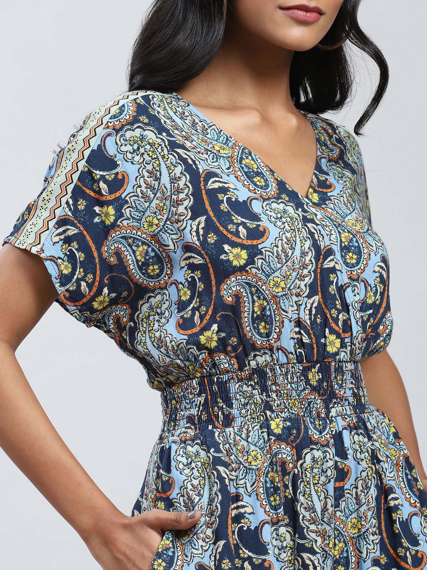 5110227 Navy Printed Jumper