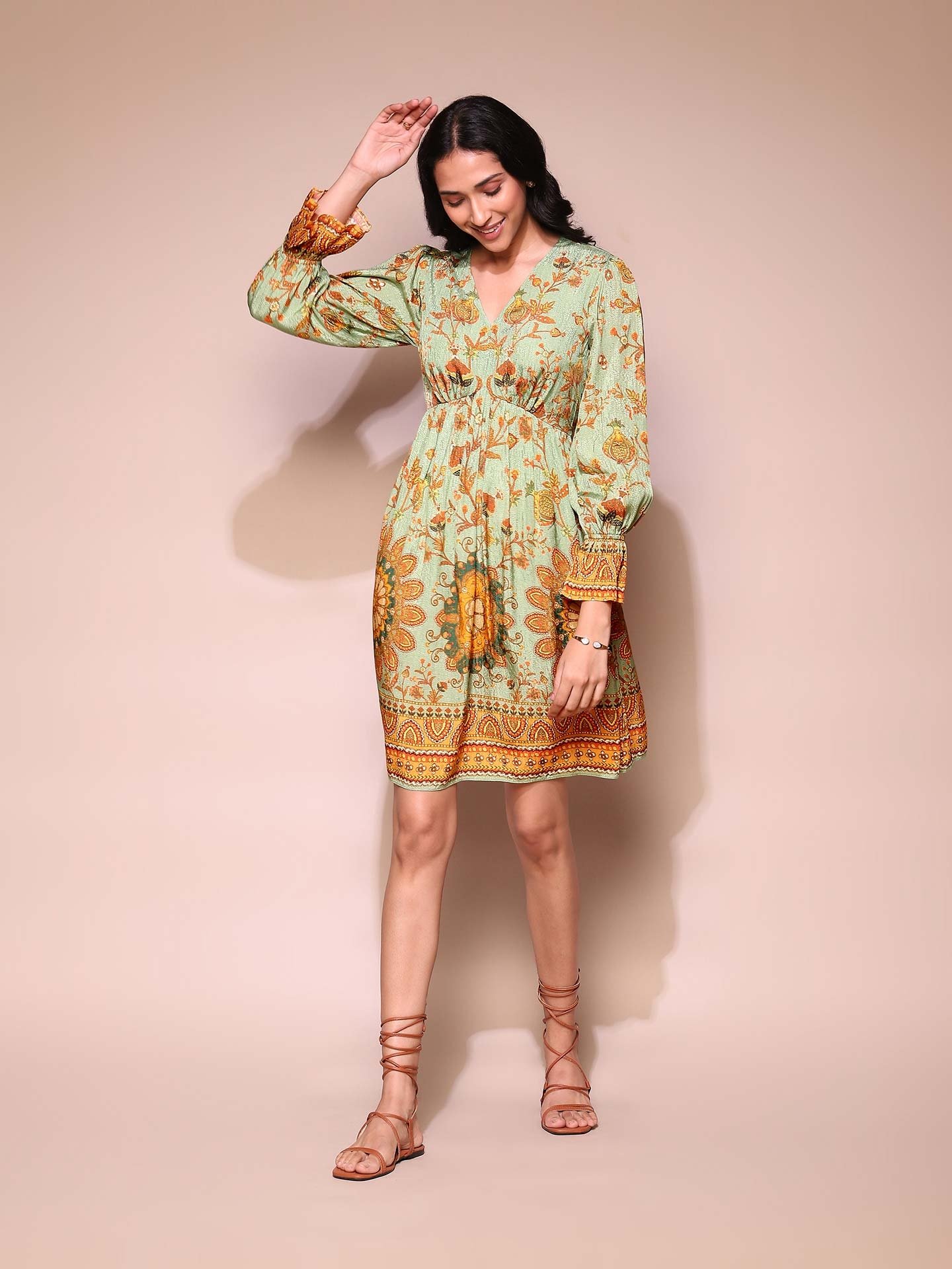 ワンピース louren flower jacquard pencil dress C5BA3B54-98BD-4B3E-9295-