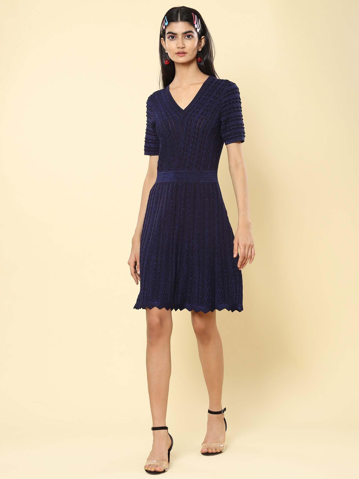 Navy Winter Saga Dress
