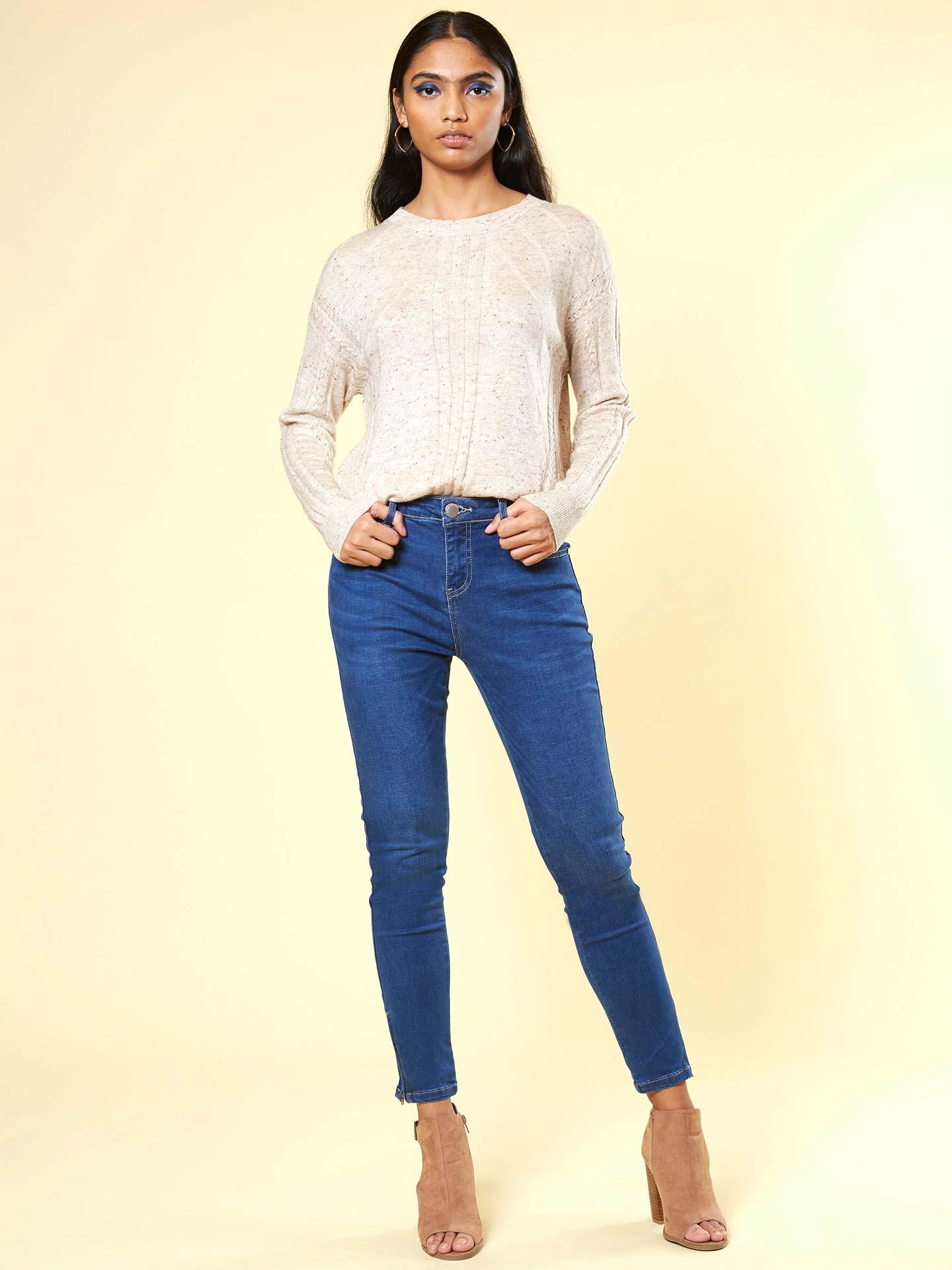 Beige Winter Soiree Sweater