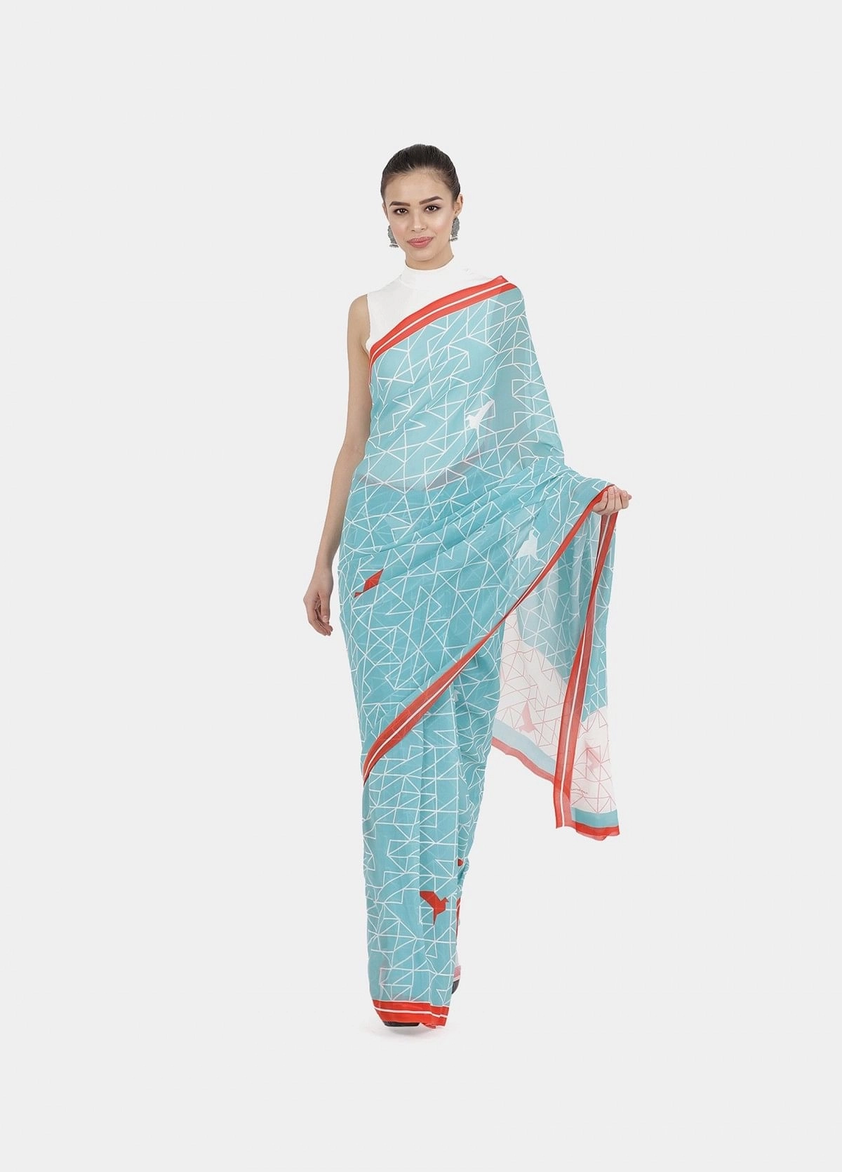 The Printed Silk Georgette Ori Saree