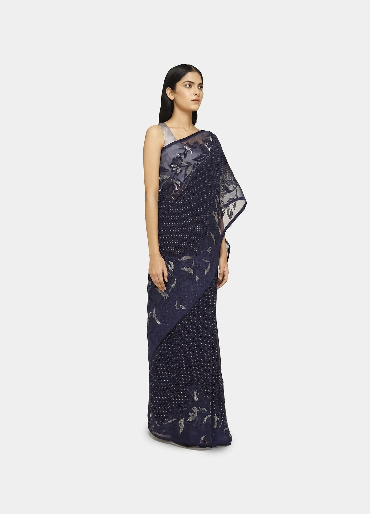 The Embroidered Silk Georgette Blossom Saree