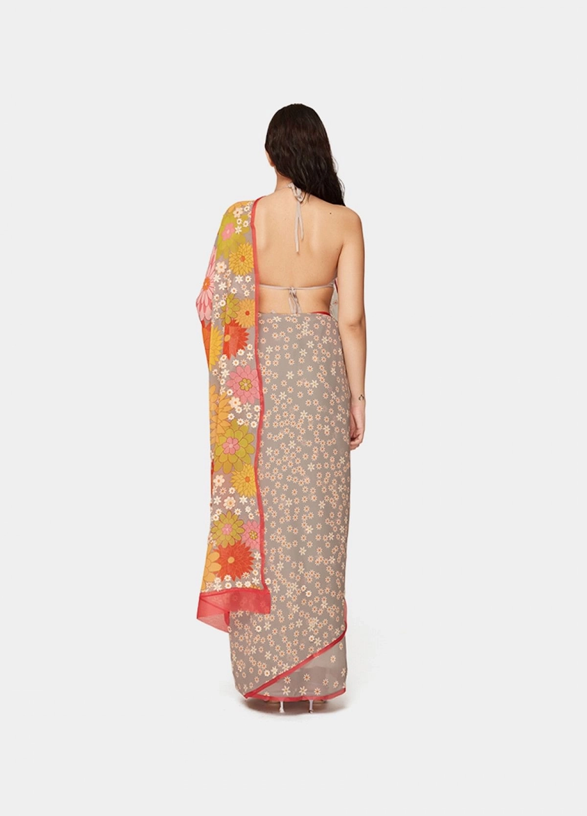 The Embellished Silk Georgette Valley of Flowers Saree