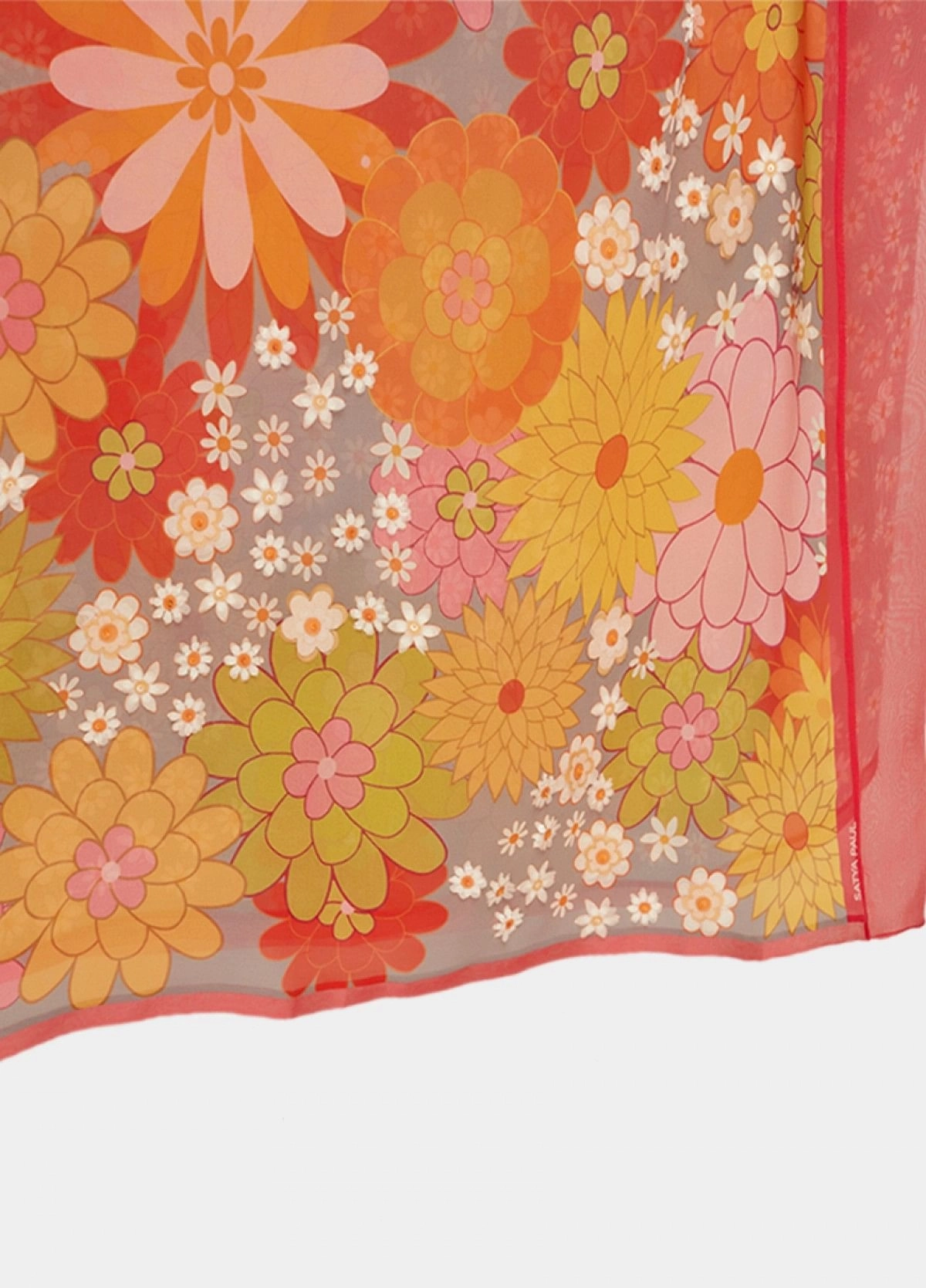 The Embellished Silk Georgette Valley of Flowers Saree