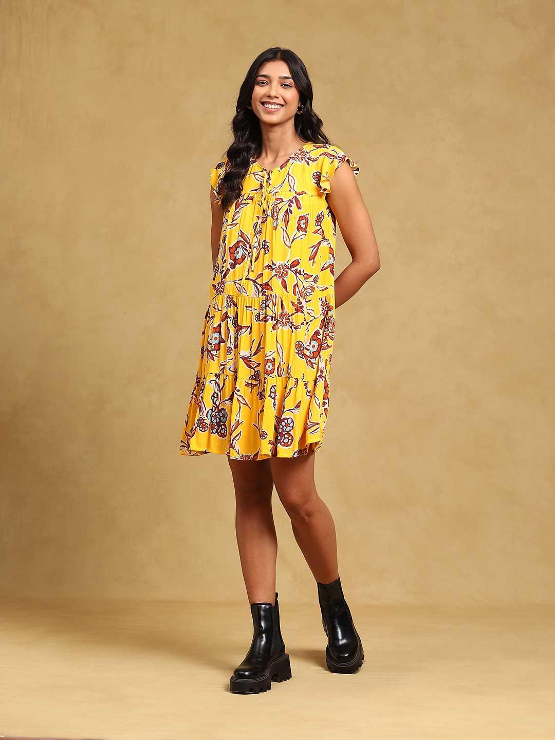 Yellow Leon Midi Dress