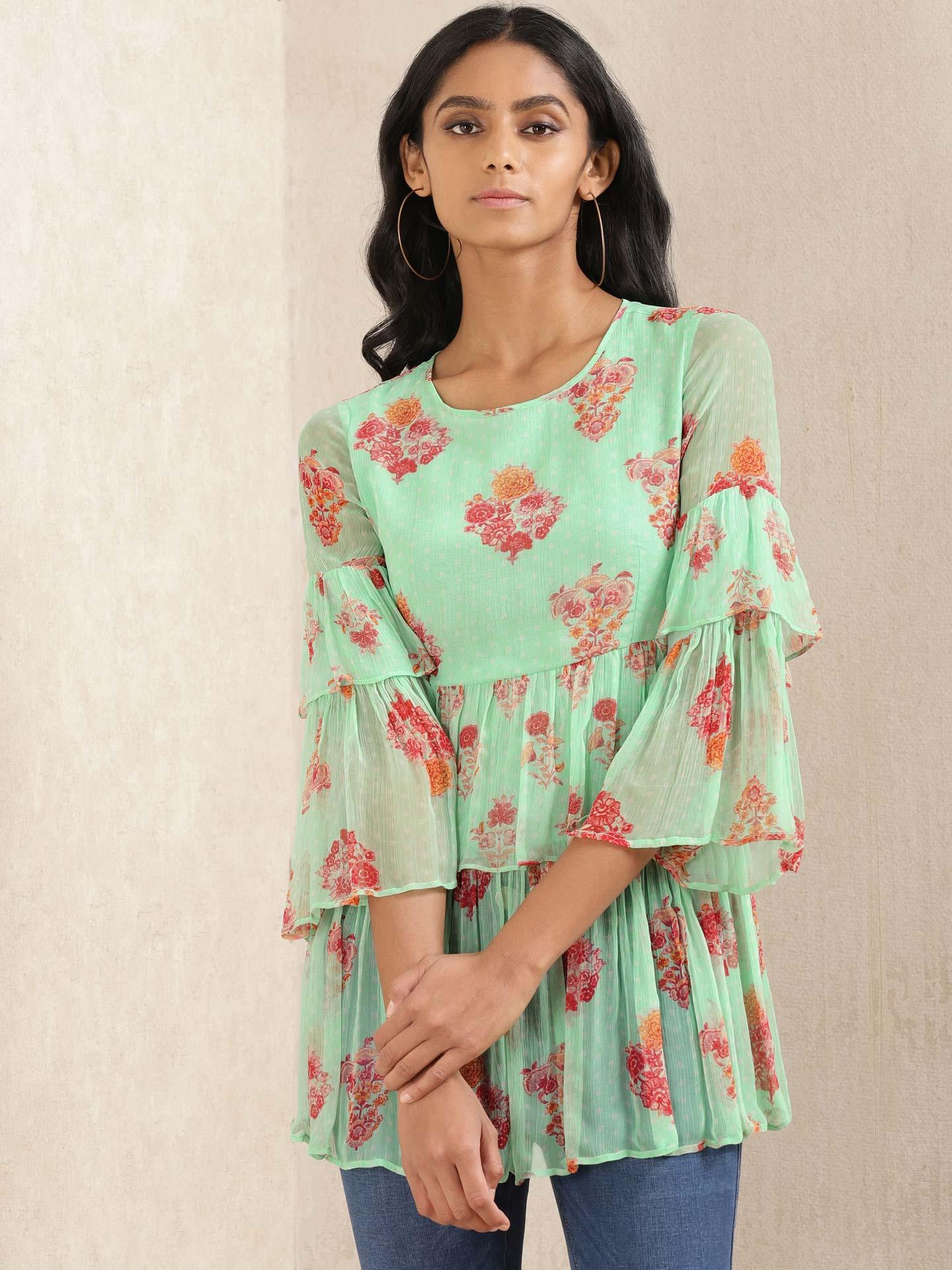 Spring Florals Printed Kurti