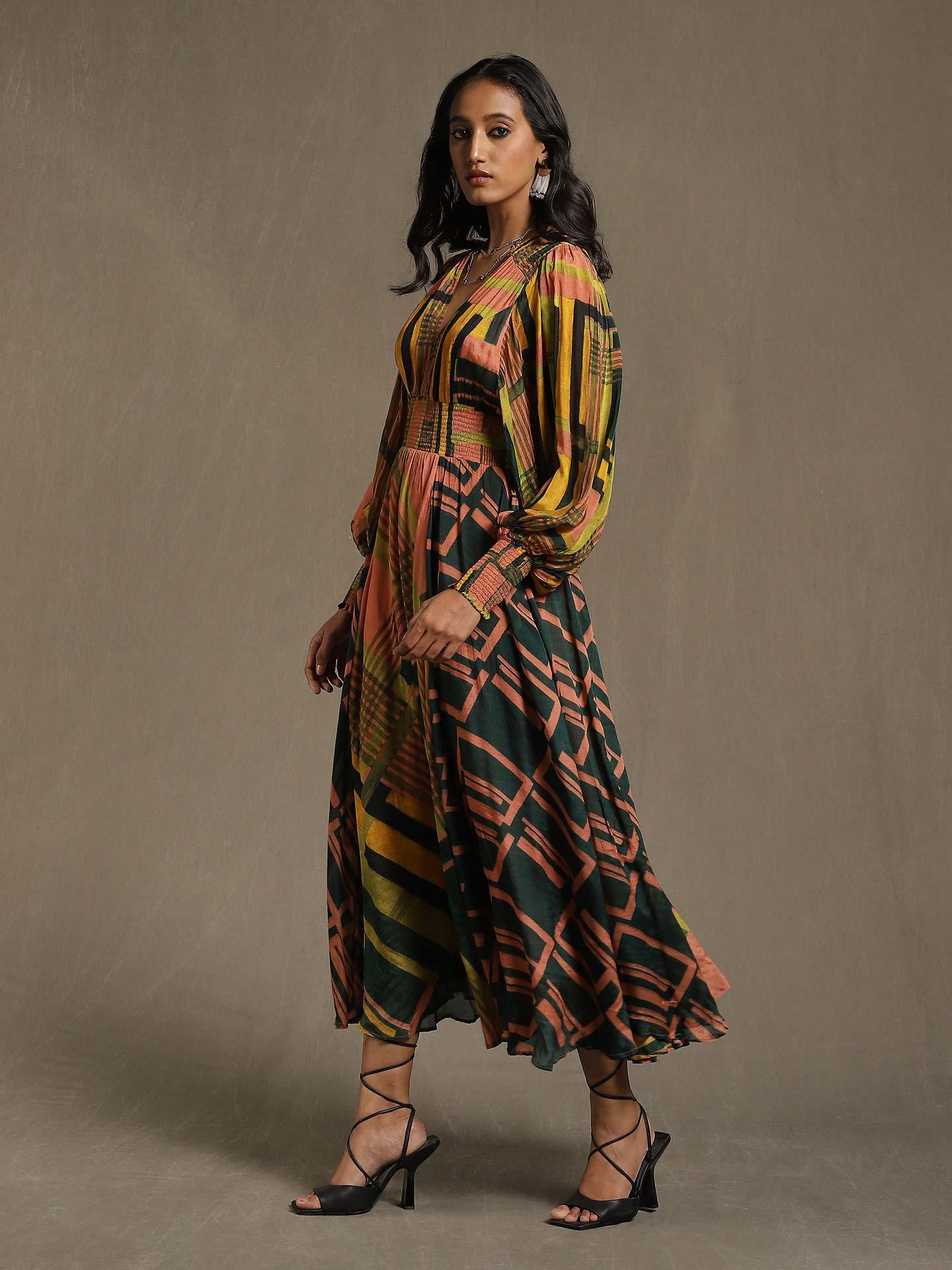 herlipto Two-Tone Midsummer Dress