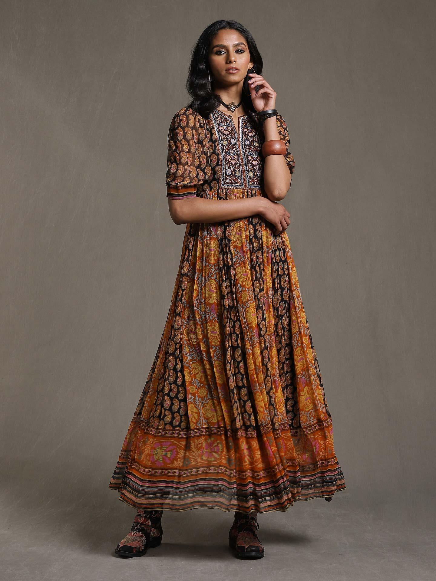 Paisley Print Color Block Shirt Dress (Original Price $55)
