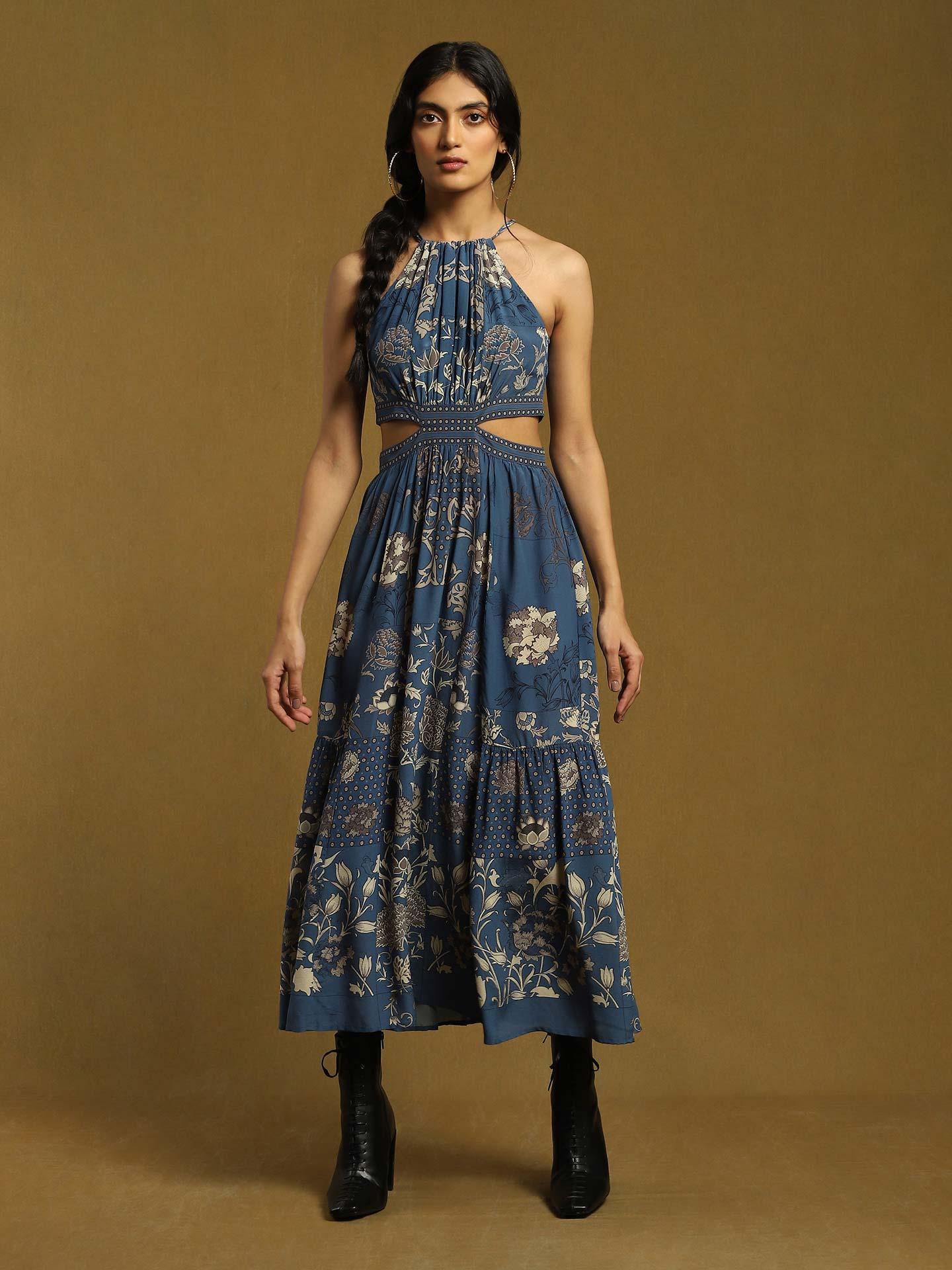 Paisley Print Halter Neck Mini Dress main image 1