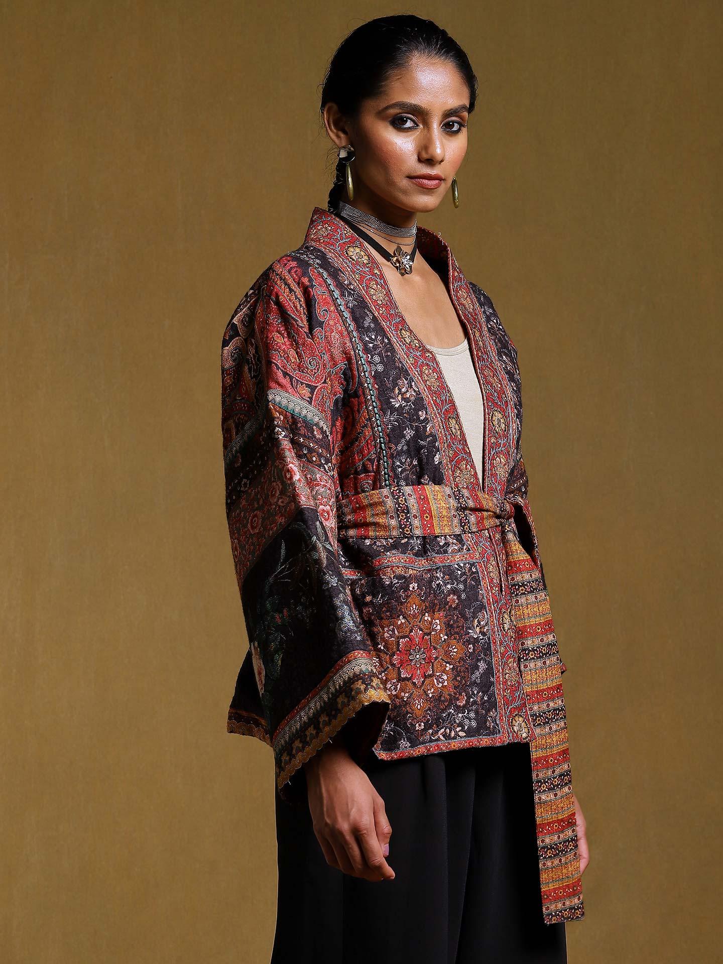 Blue Fringe Kimono Shrug main image 0