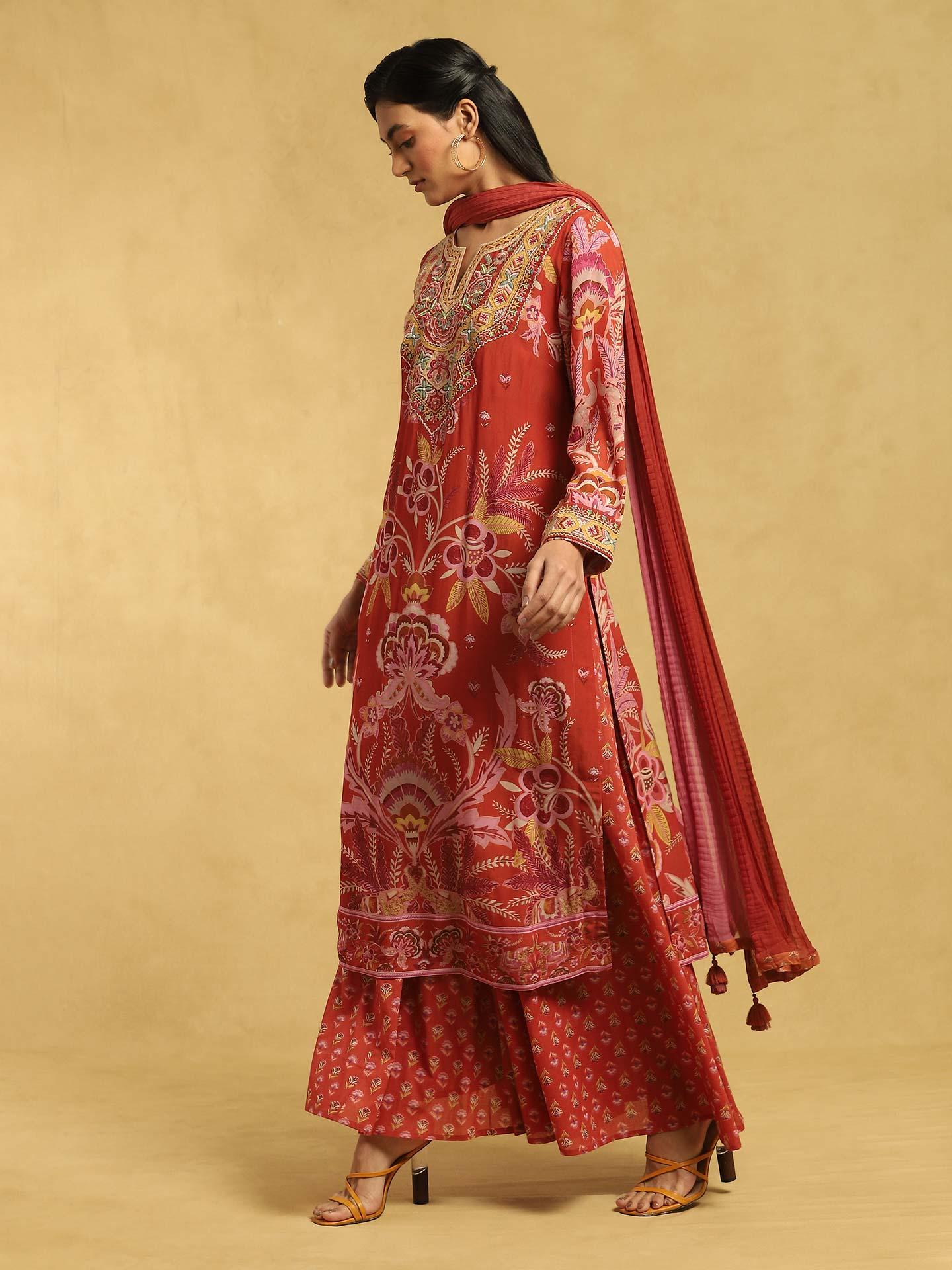 Grishma red suit set