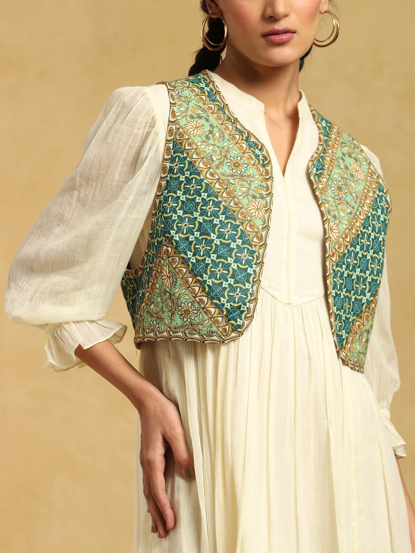 7400129 Off-White Patterned Dress main image 1