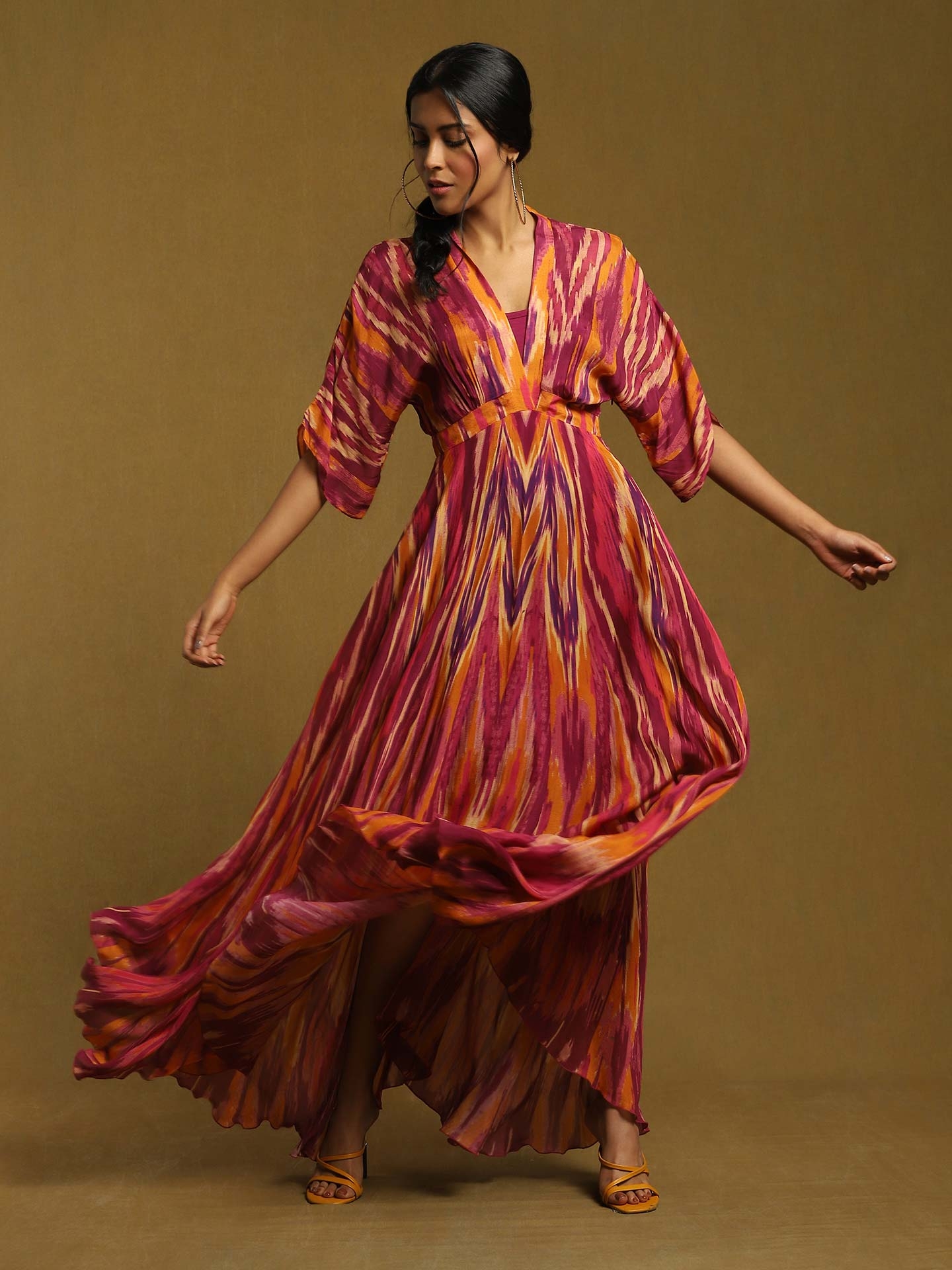 Pistachio Ikat Short Kaftan