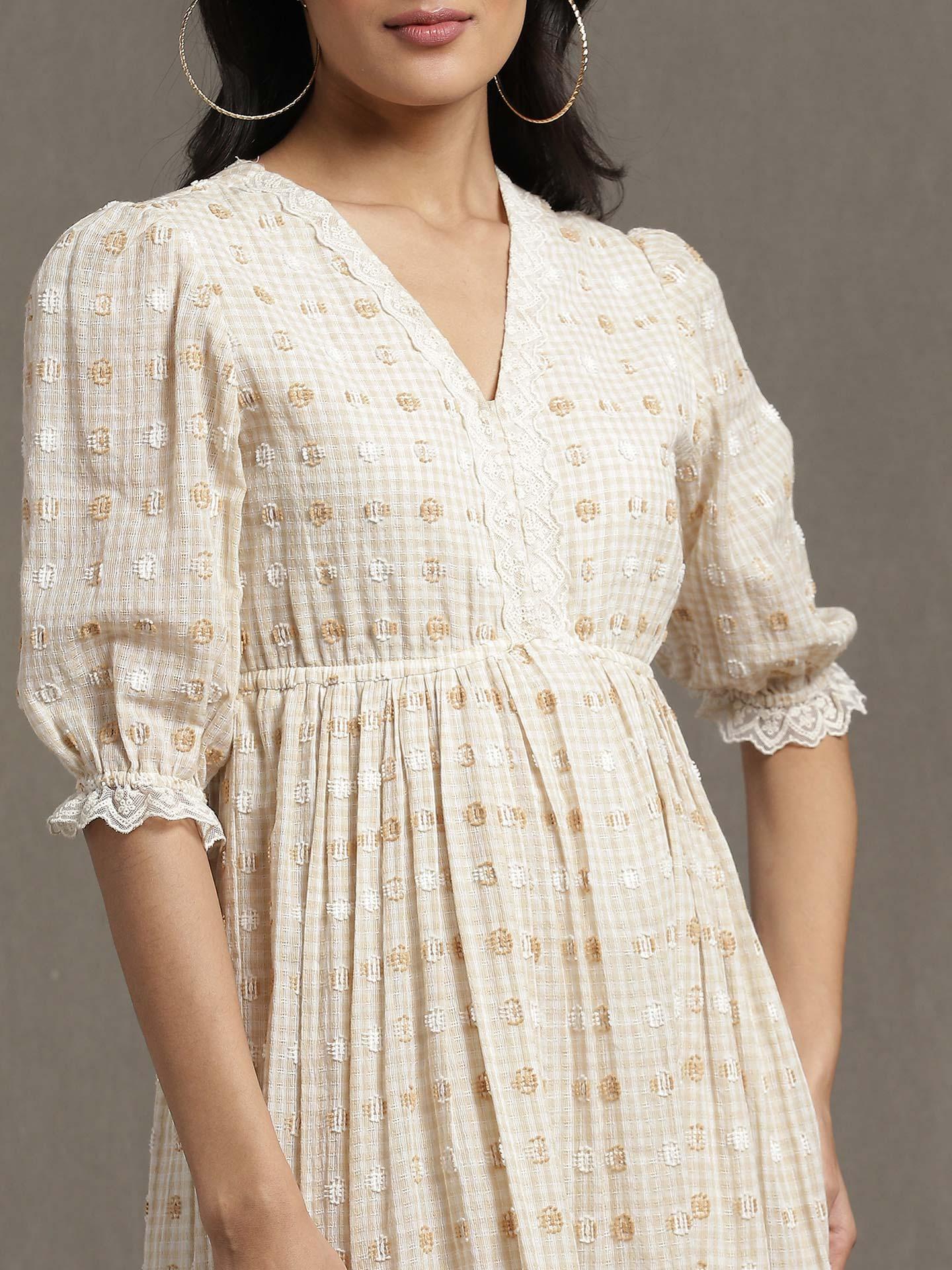 Beige Tiered Long Dress