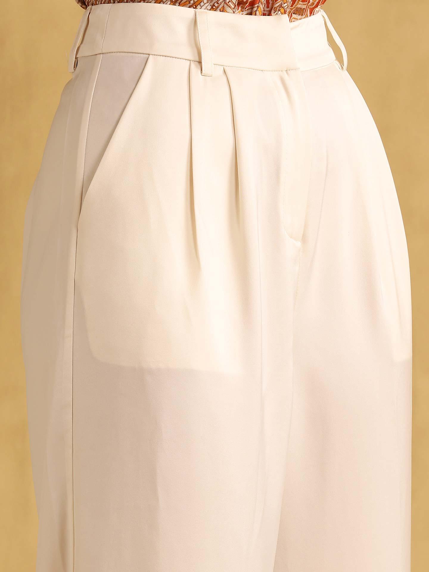 パンツ SEMICOUTURE Viscose trouser with all-over print Beige il_1080xN.4255018736_cl30.jpg
