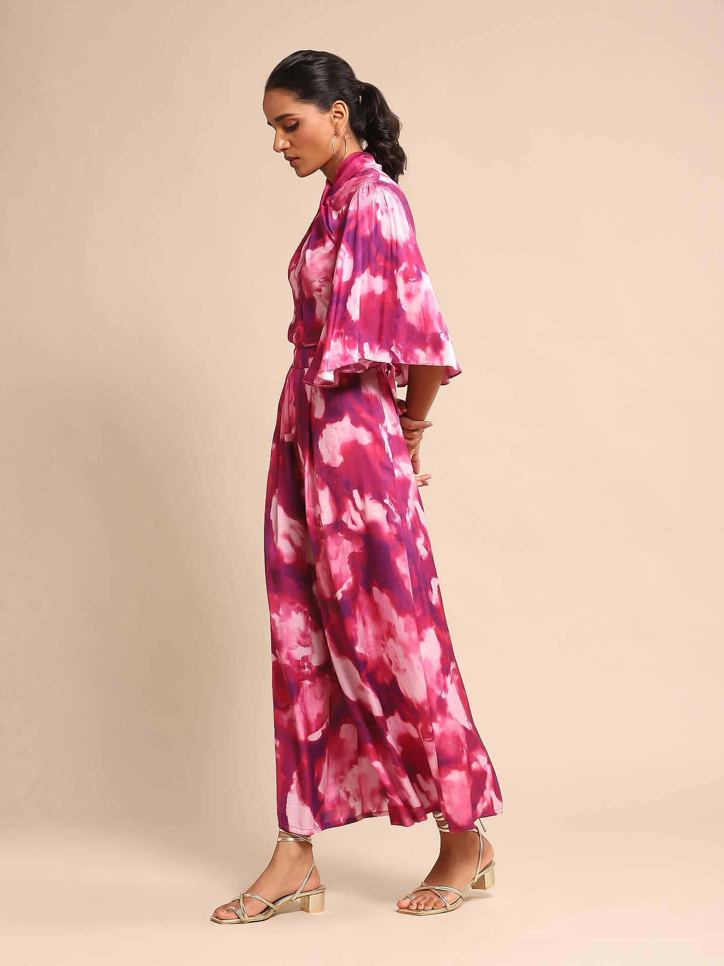 Beetroot Pink Jumpsuit with Jacket