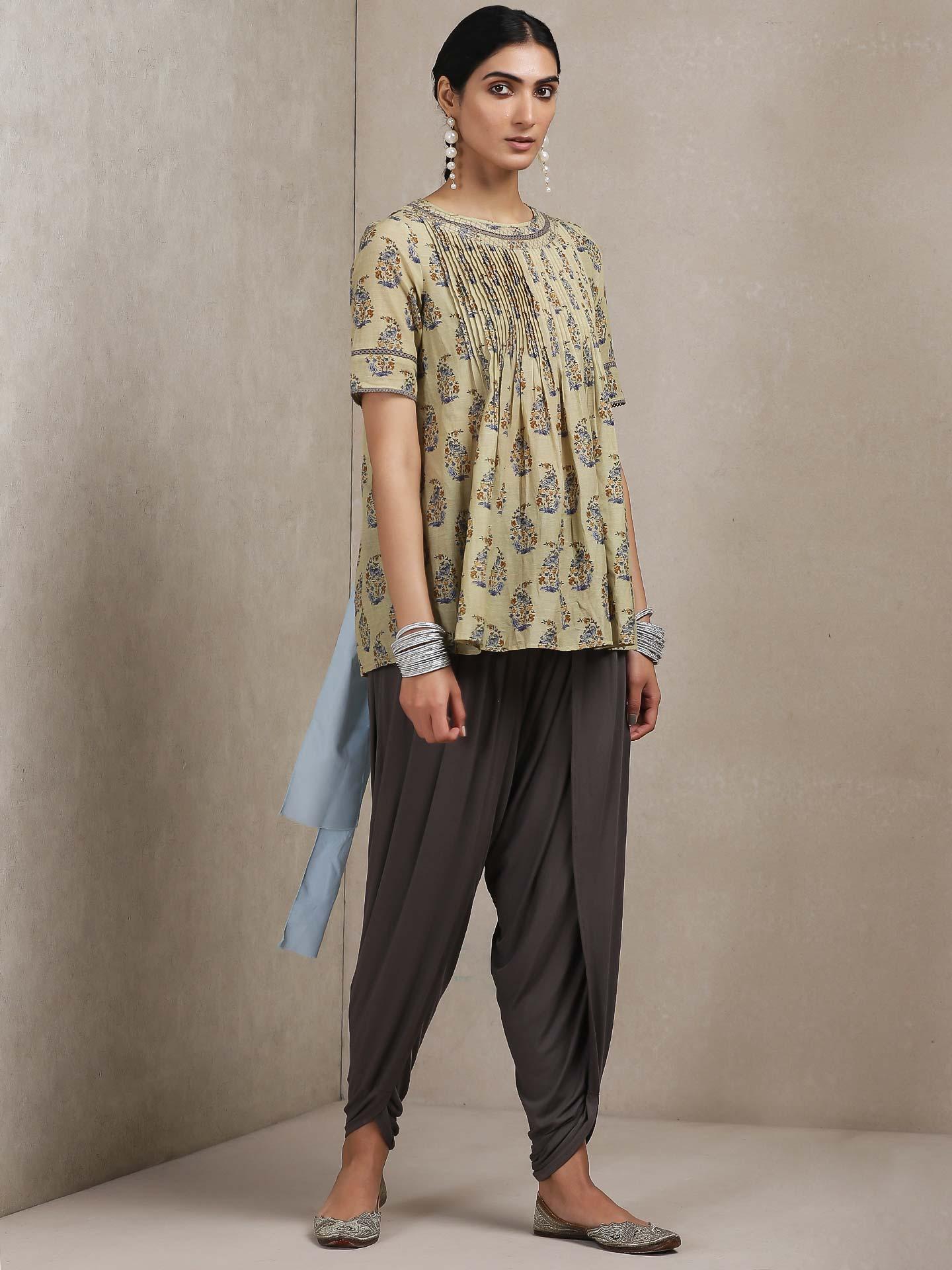 Olive Paisley Jacket with Kurta & Pant main image 0