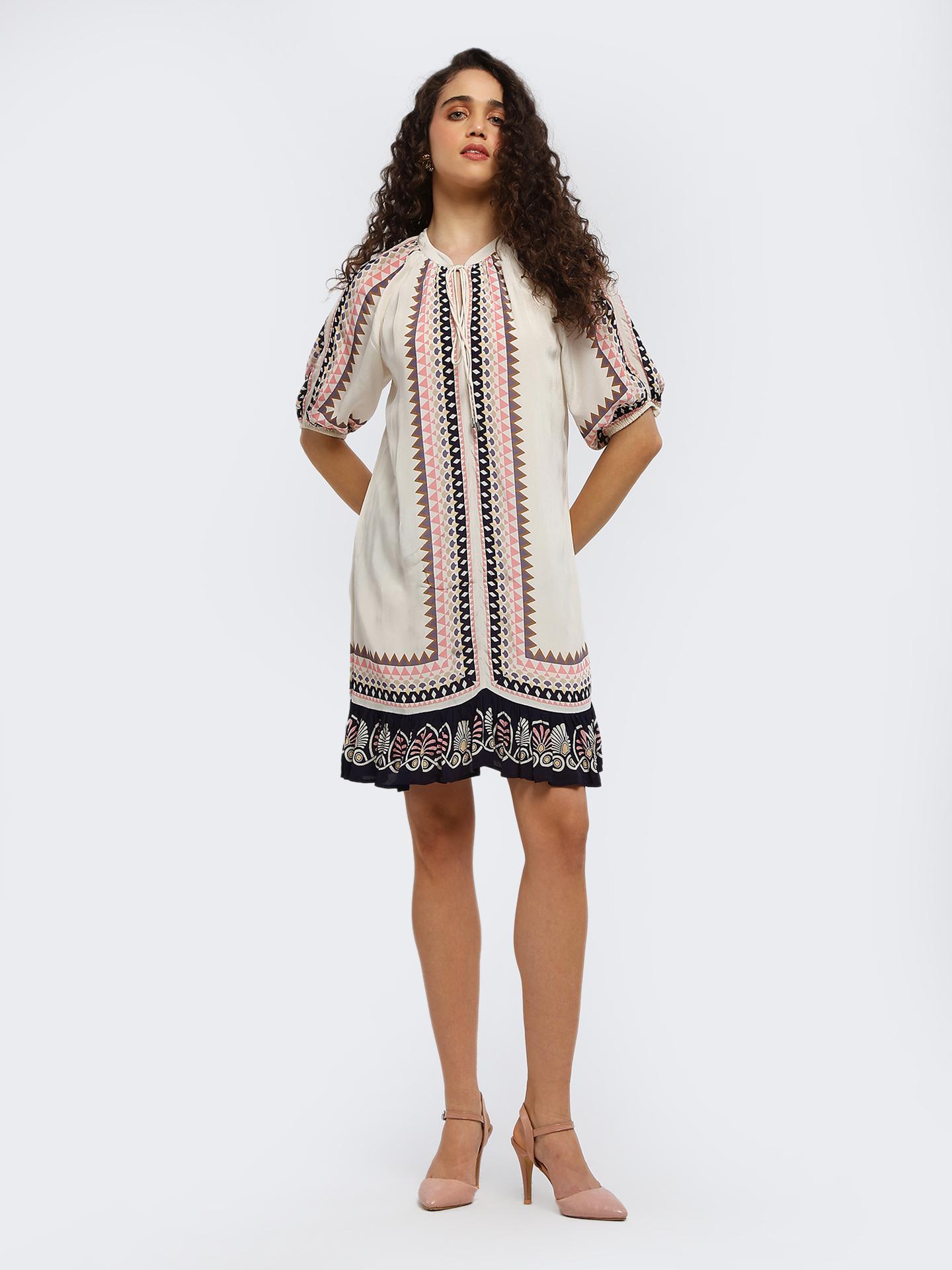 White Syrina Short Dress