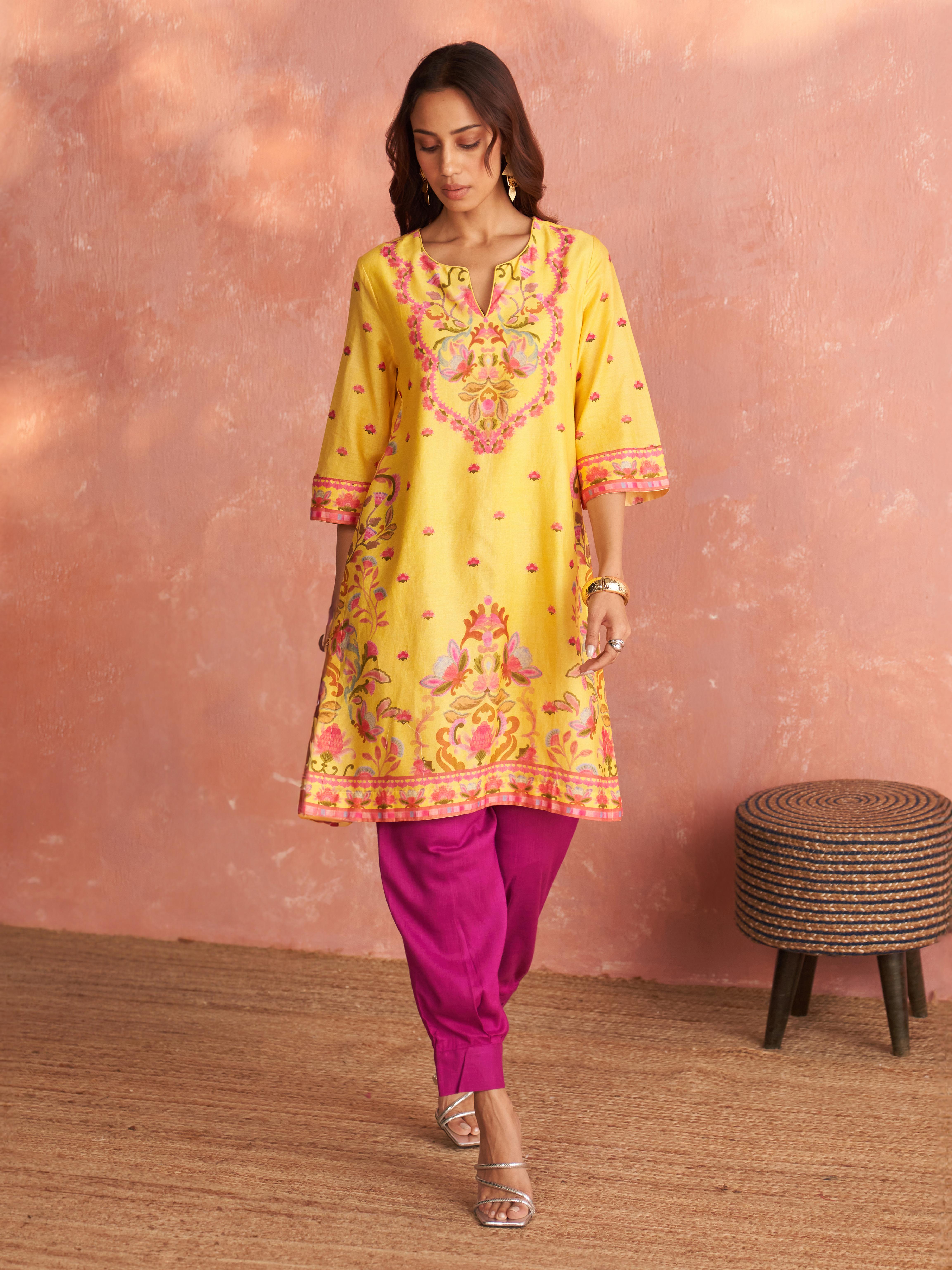Yellow Rosabell Kurta