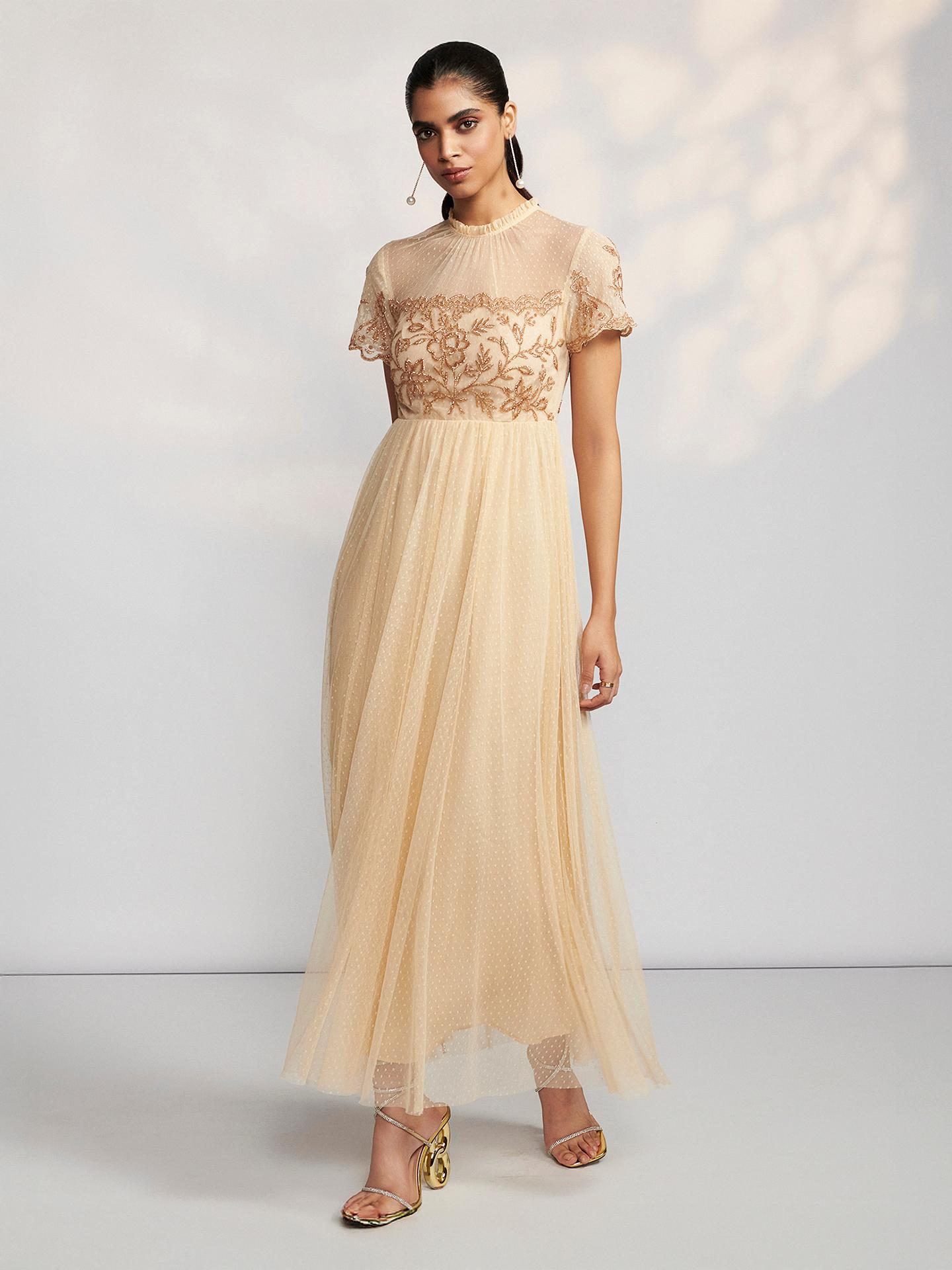 Beige Saphire Long Dress