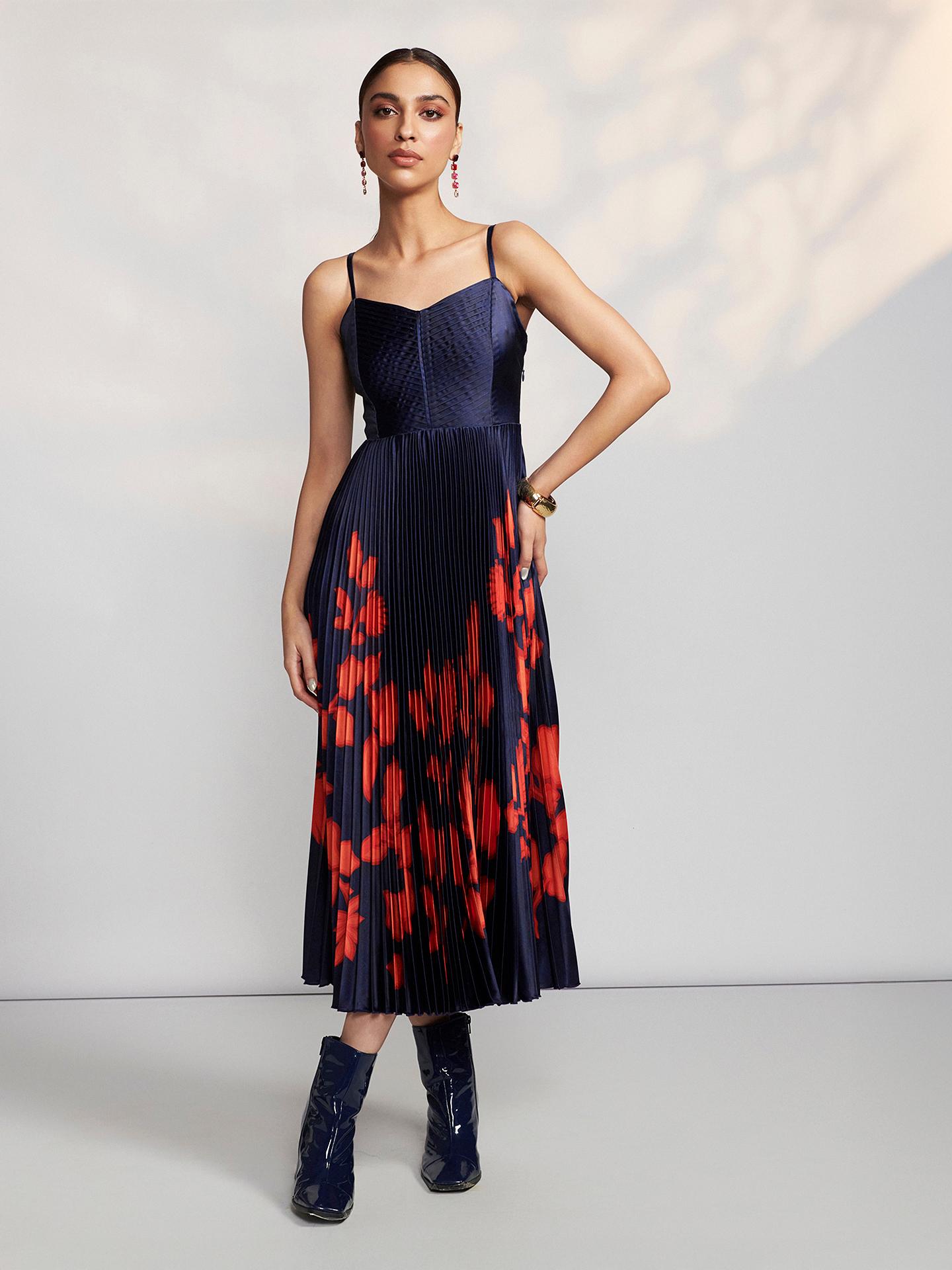 Navy Olina Long Dress