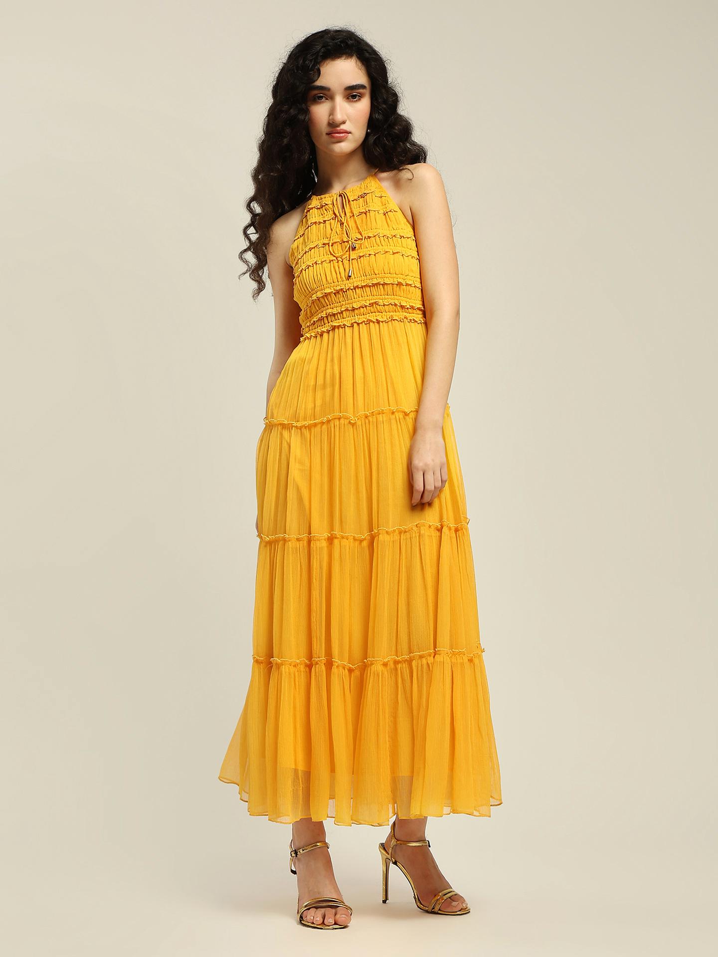 Mustard Enora Long Dress