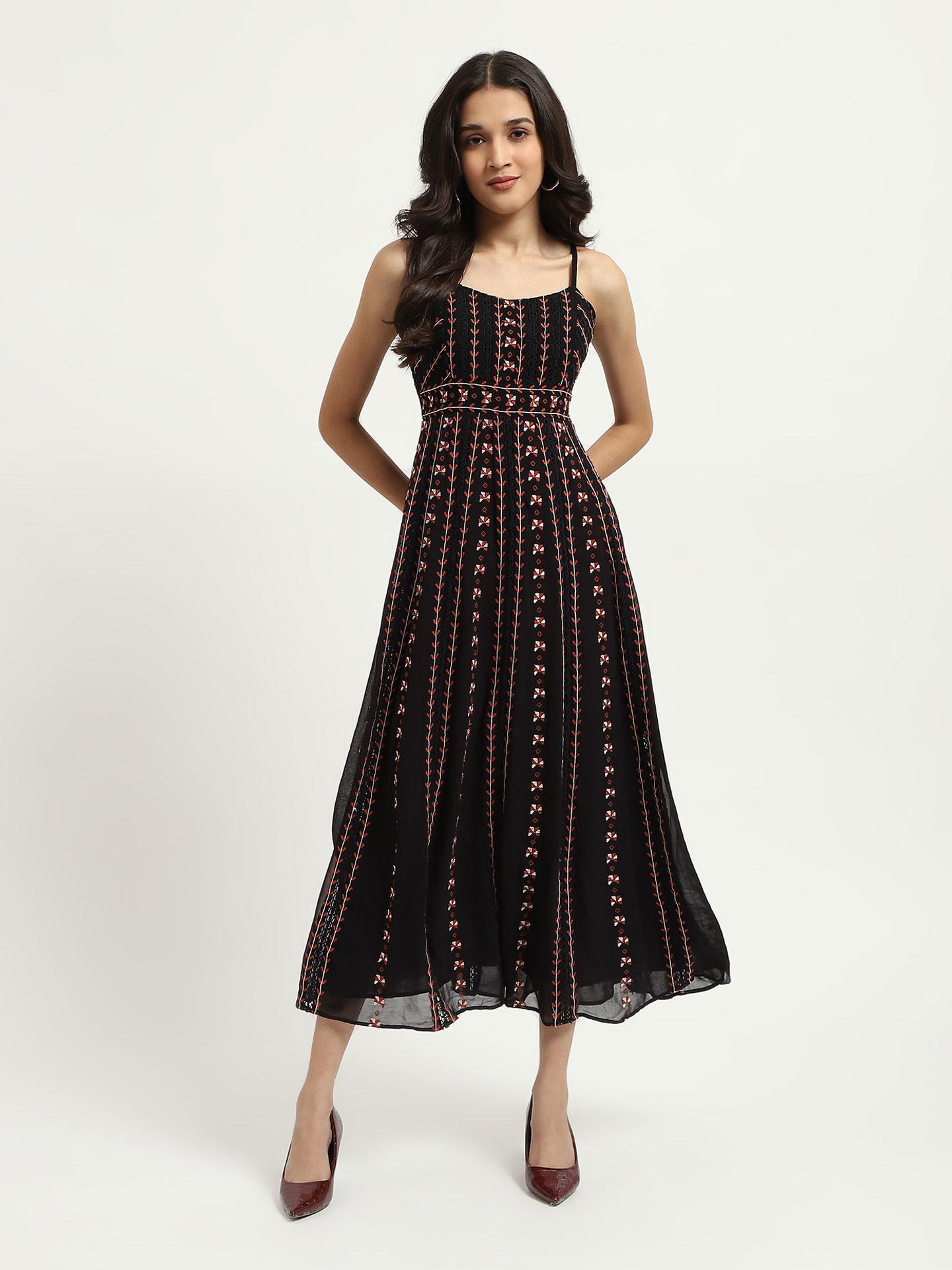 heripto Paddington Long Dress black