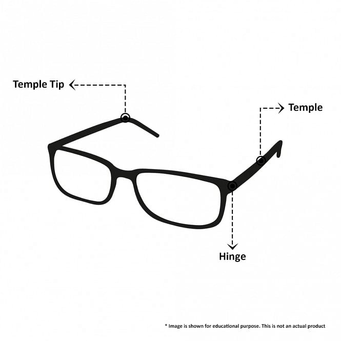Full Rim Metal Rectangle Black Medium Vision Express 29480 Eyeglasses