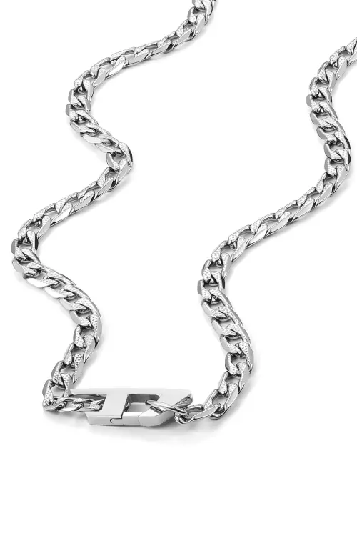 Diesel Steel Silver Necklace DX1497040