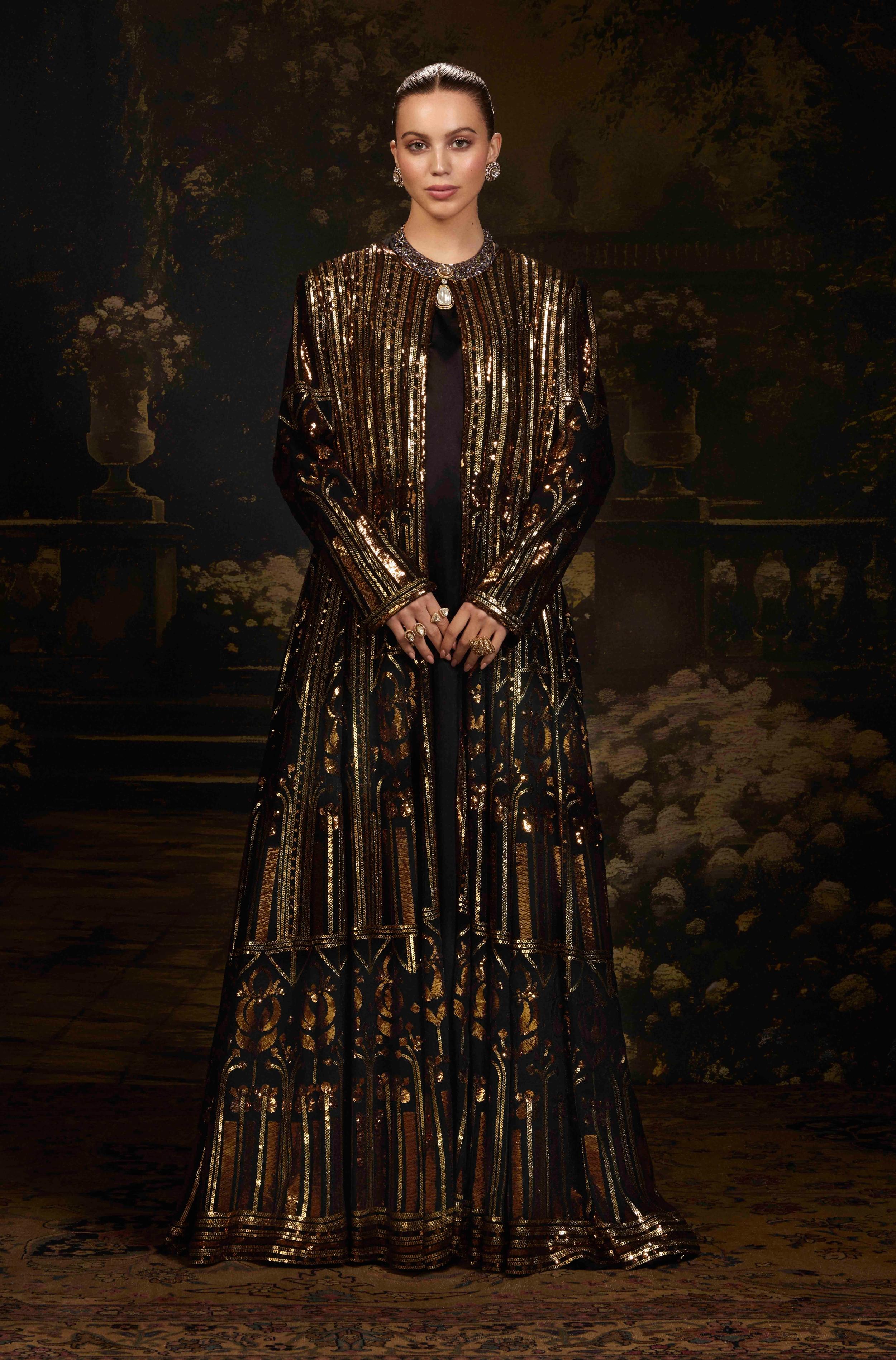 Manish malhotra black gown clearance