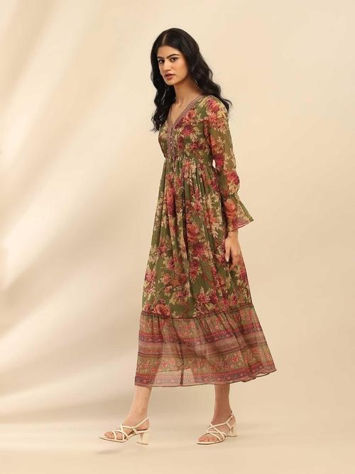 Green Amie Long Dress