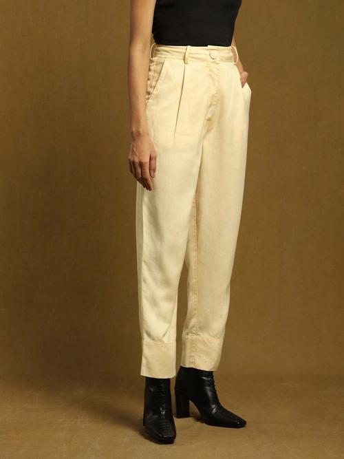 【oan】Rut Cotton Pants Off White Ankle-Length Pants