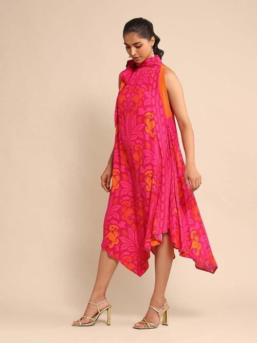 4511500 Fuschia Shirt Dress
