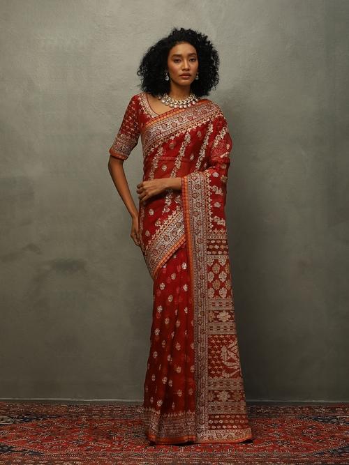 【COUNTER POINT】 JAMDANI SAREE BLOUSE Buy Jamdani Saree Online - Dhakai, Silk & Designer Styles