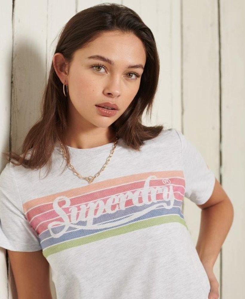 superdry rainbow t shirt