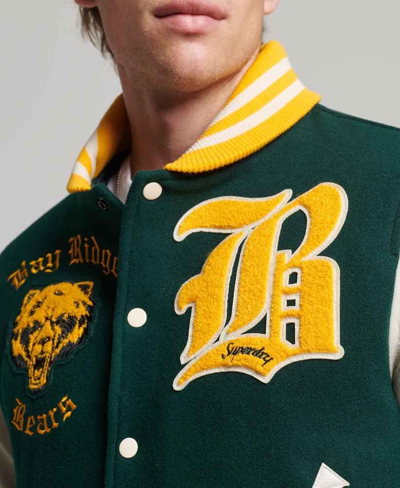 VINTAGE VARSITY PATCHED BOMBER