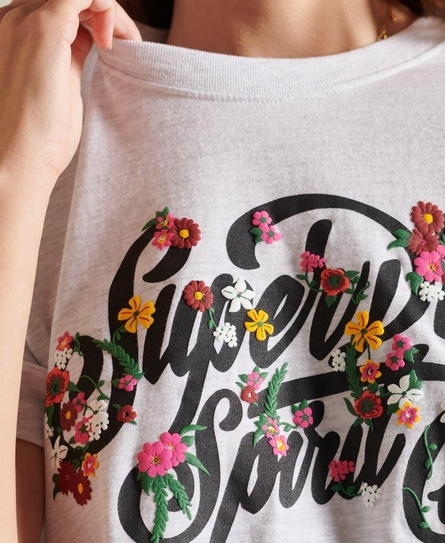 SCRIPT STYLE FLORAL TEE