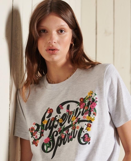 SCRIPT STYLE FLORAL TEE