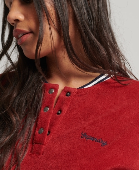 VINTAGE TOWELLING RED POLO