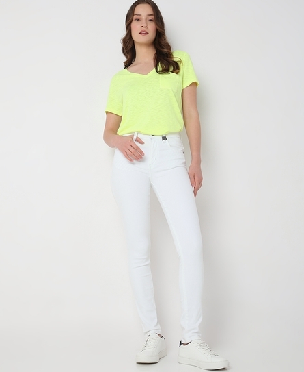 YURI WOMEN'S SKINNY WHITE JEANS