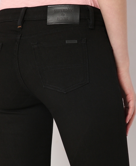 SAKURA WOMEN'S BOOT CUT BLACK JEANS
