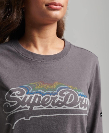 VINTAGE LOGO RAINBOW LS TOP