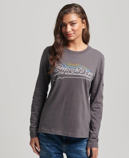 VINTAGE LOGO RAINBOW LS TOP