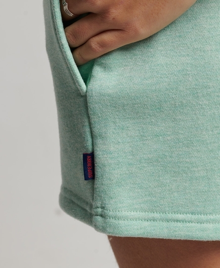 VINTAGE LOGO EMBROIDERY WOMEN'S GREEN JERSEY SHORT