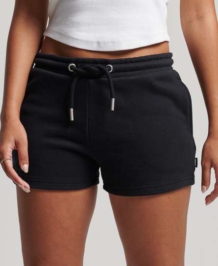 VINTAGE LOGO EMBROIDERY WOMEN'S BLACK JERSEY SHORT