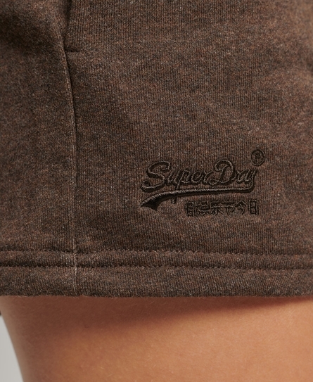 VINTAGE LOGO EMBROIDERY WOMEN'S BROWN JERSEY SHORT