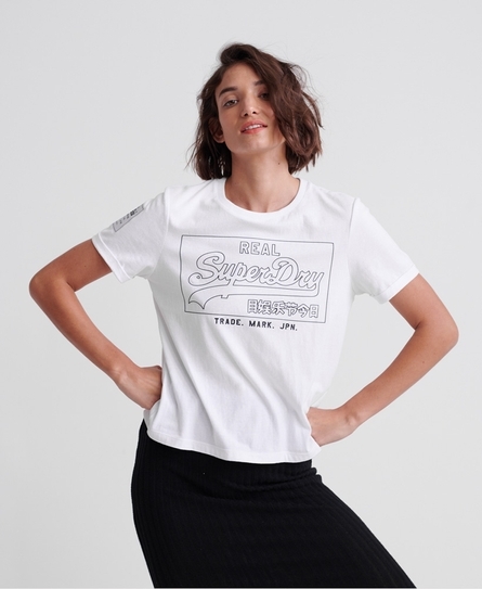 VINTAGE LOGO OUTLINE BOXY TEE