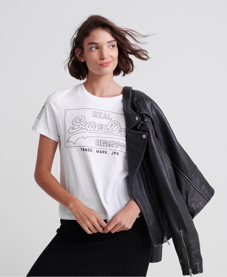 VINTAGE LOGO OUTLINE BOXY TEE